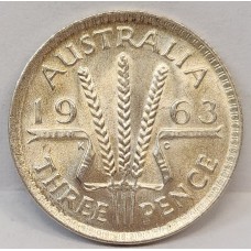 AUSTRALIA 1963 . THREEPENCE